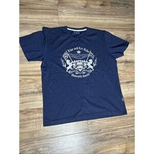 Triumph Motorcycles T Shirt Navy Blue Short Sleeve Graphic Tee Size XL NWOT